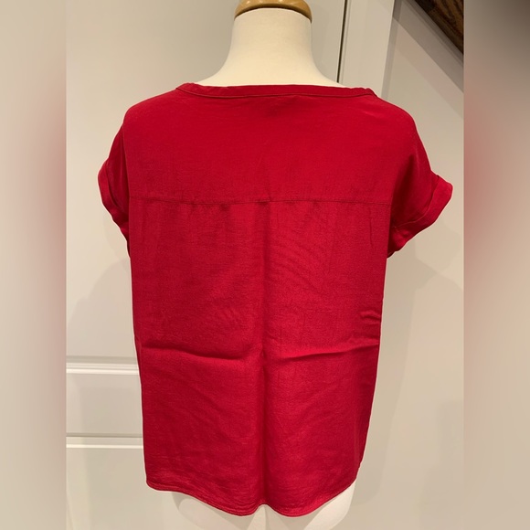 Red short sleeve top, size 12 - Picture 4 of 5